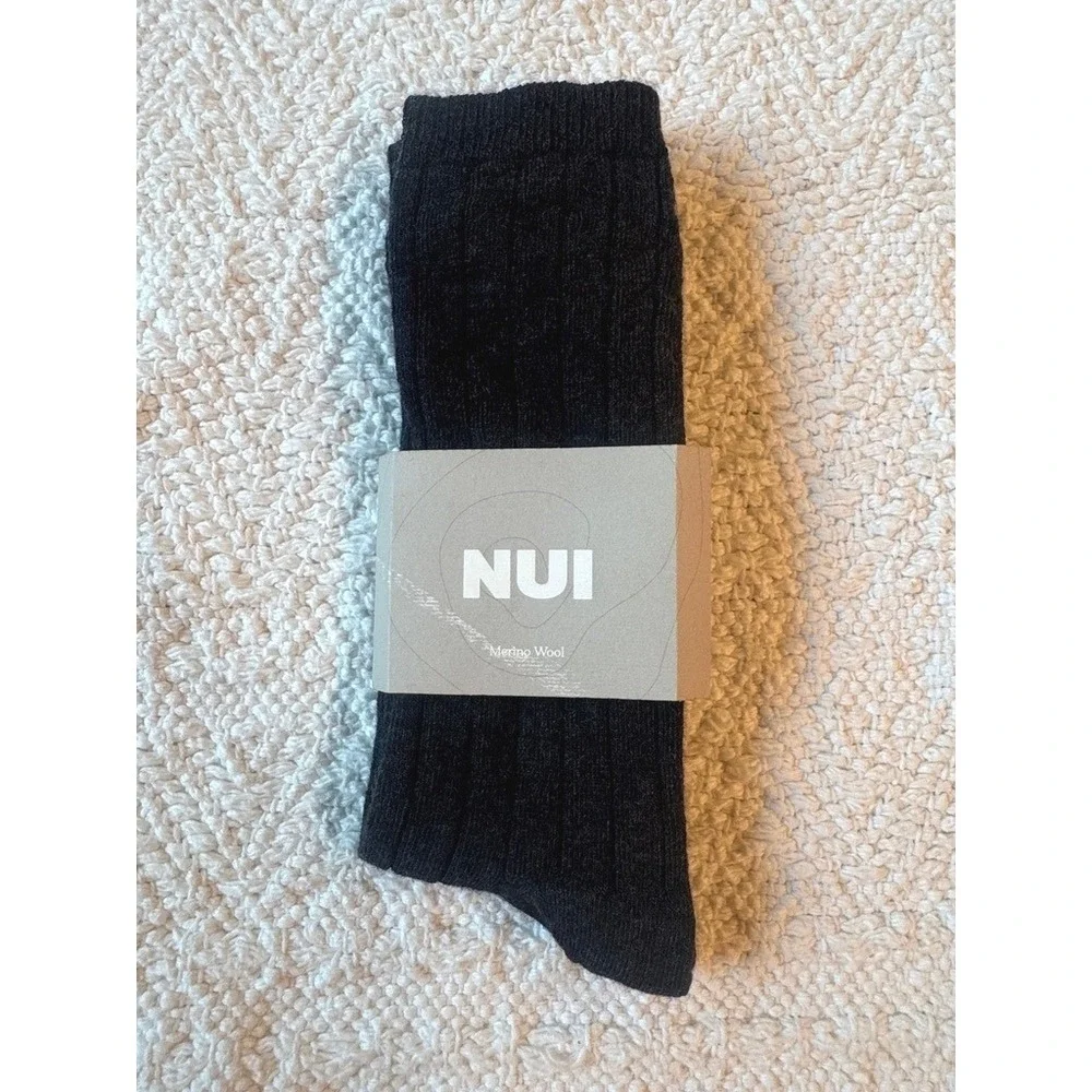Nui Organics Nature Socks Charcoal 10/12y